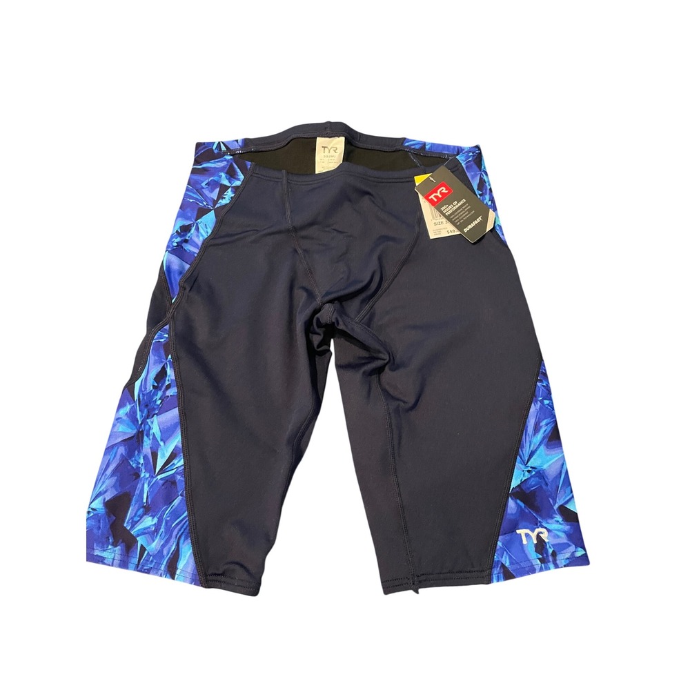 TYR Durafast Elite‎ Blade Splice Jammer Mens Swim Trunks Navy Blue Size 32 M